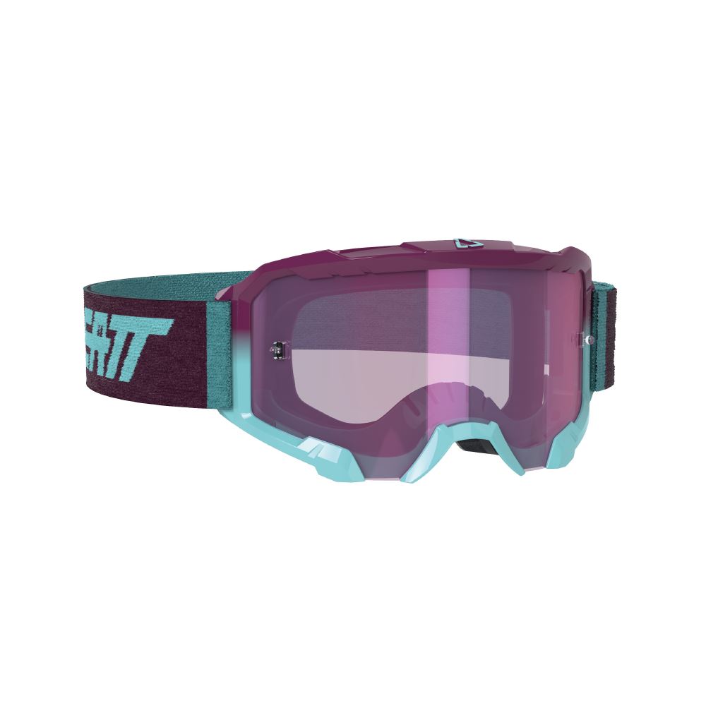 Leatt 2024 Goggles Velocity 4.5 Iriz Aqua - Purple Lens